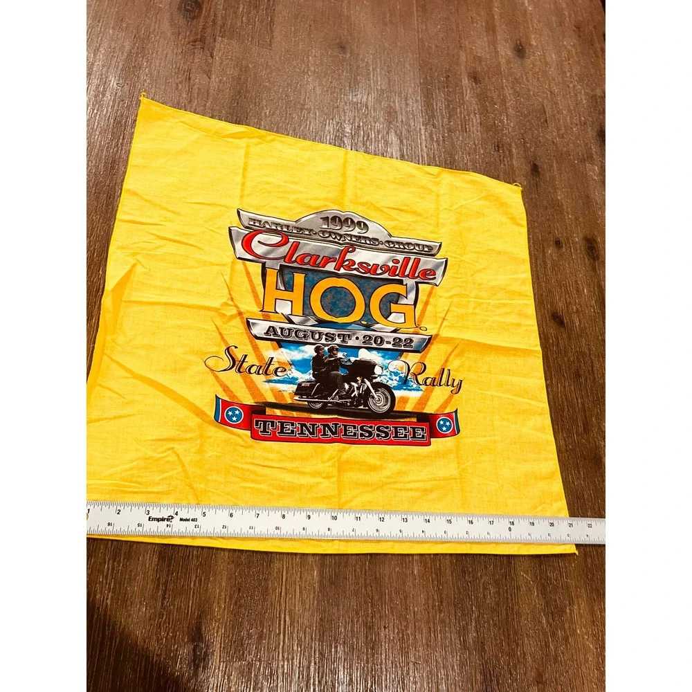Vintage 1999 Harley Owners Group Clarksville HOG Tennessee State Rally Bandana